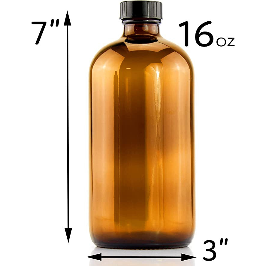 Amber glass bottle (16oz)
