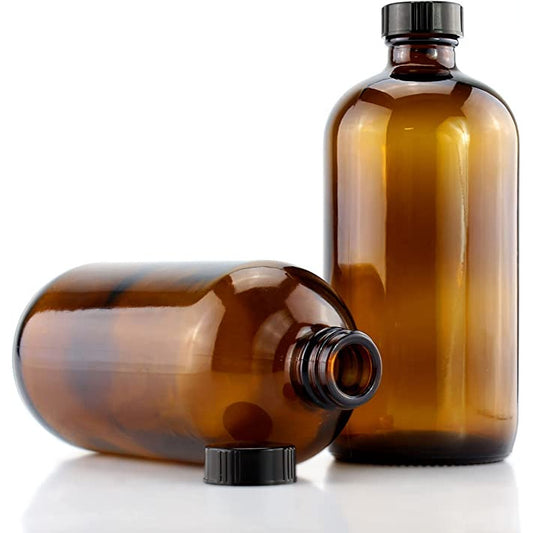 Amber glass bottle (16oz)